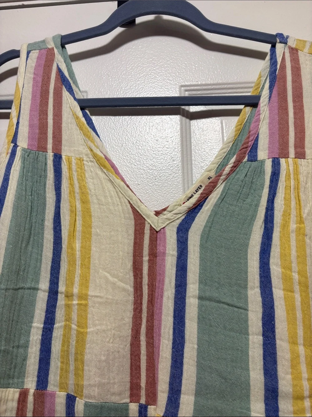 Marine Layer Multicolor Striped Tiered Maxi Dress — Pastel Stripes - Picture 3 of 9
